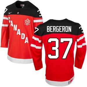 Olympic Hockey Kanada Team #37 Patrice Bergeron Authentic Punainen 100th Anniversary